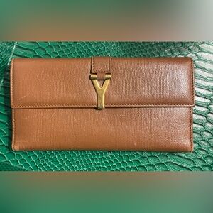 YSL Y ligne continental wallet vintage EUC